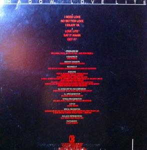 Back Cover Album Shadow - Love Lite Back Cover Album Shadow - Love Lite