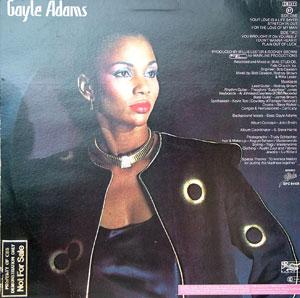 Back Cover Album Gayle Adams - Gayle Adams Back Cover Album Gayle Adams - Gayle Adams