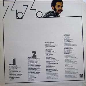 Back Cover Album Z.z. Hill - Z.Z. Back Cover Album Z.z. Hill - Z.Z.