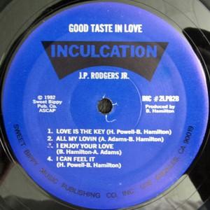 Back Cover Album J.p. Rodgers Jr. - Good Taste In Love