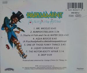 Back Cover Album Parliament - Motor Booty Affair  | casablanca records | 842 621-2 | US