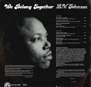 Back Cover Album L.v. Johnson - We Belong Together Back Cover Album L.v. Johnson - We Belong Together