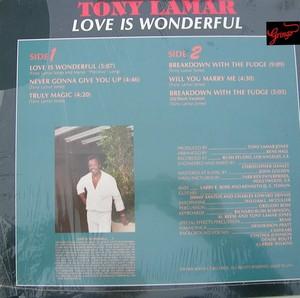 Back Cover Album Tony Lamar - Love Is Wonderful Back Cover Album Tony Lamar - Love Is Wonderful