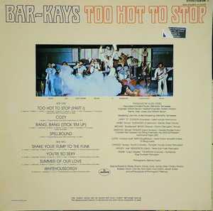 Back Cover Album The Bar Kays - Too Hot To Stop