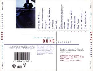 Back Cover Album George Duke - Snapshot