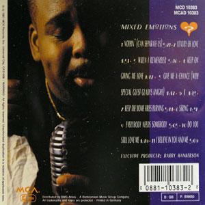 Back Cover Album David Peaston - Mixed Emotions Back Cover Album David Peaston - Mixed Emotions