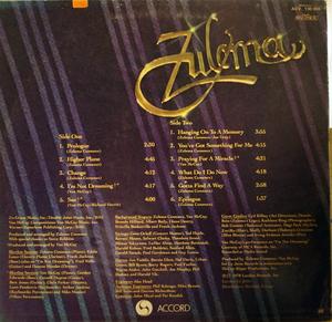 Back Cover Album Zulema - Change Back Cover Album Zulema - Change