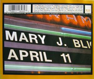 Back Cover Album Mary J. Blige - The Tour (Live)