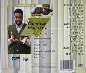 Back Cover Album Derrick Horne - Servant Back Cover Album Derrick Horne - Servant