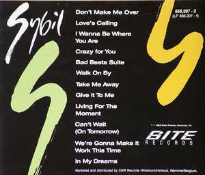 Back Cover Album Sybil - Sybil