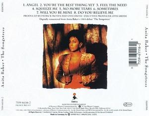 Back Cover Album Anita Baker - The Songstress  | elektra records | 7559-61116-2 | DE