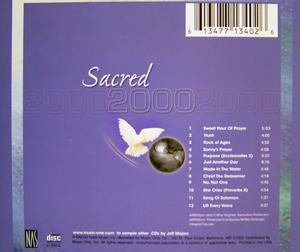 Back Cover Album Jeff Majors - Sacred 2000