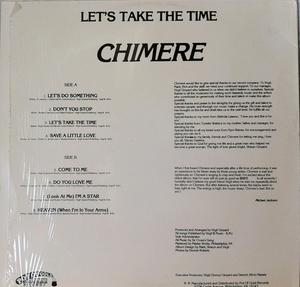Back Cover Album Chimere - Let's Take The Time Back Cover Album Chimere - Let's Take The Time