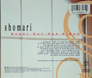 Back Cover Album Shomari - Every Day Has A Sun Back Cover Album Shomari - Every Day Has A Sun