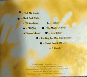 Back Cover Album Vaneese Thomas - Many Voices Back Cover Album Vaneese Thomas - Many Voices