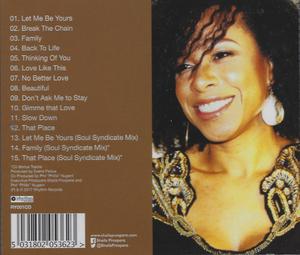 Back Cover Album Shaila Prospere - Back To Life...