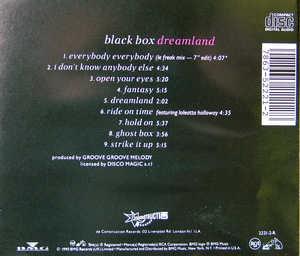 Back Cover Album Blackbox - Dreamland Back Cover Album Blackbox - Dreamland