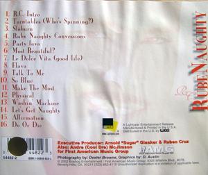 Back Cover Album Rc (ruben Cruz) - Rube Naughty