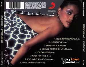 Back Cover Album Esther Williams - Inside Of Me  | funkytowngrooves usa records | FTG-248 | US