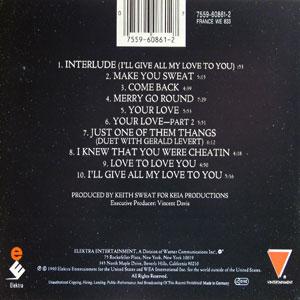 Back Cover Album Keith Sweat - I'll Give All My Love To You