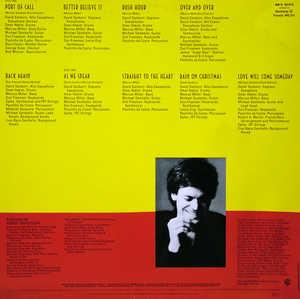Back Cover Album David Sanborn - As We Speak Back Cover Album David Sanborn - As We Speak