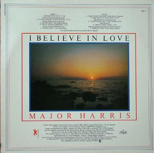 Back Cover Album Major Harris - I Believe In Love