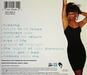 Back Cover Album Siedah Garrett - Kiss Of Life  | qwest records |  | 