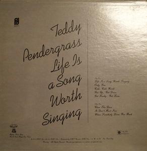 Back Cover Album Teddy Pendergrass - LIFE IS A SONG WORTH SINGING  | philadelphia international records | PICTURE DISC | US