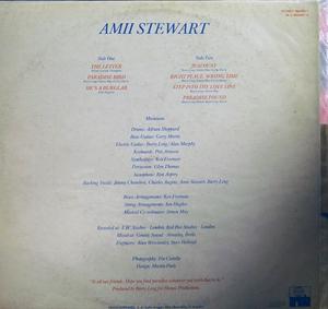 Back Cover Album Amii Stewart - Paradise Bird