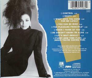 Back Cover Album Janet Jackson - Control