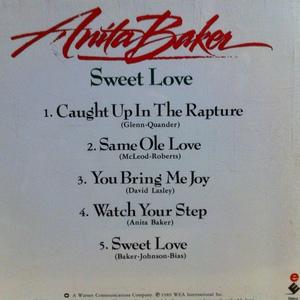 Back Cover Album Anita Baker - Sweet Love