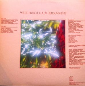 Back Cover Album Willie Hutch - Color Her Sunshine