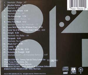 Back Cover Album Janet Jackson - Rhythm Nation 1814