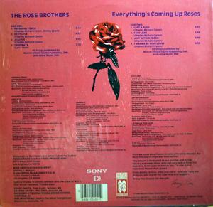 Back Cover Album The Rose Brothers - Everthing's Coming Up Roses Back Cover Album The Rose Brothers - Everthing's Coming Up Roses