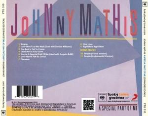 Back Cover Album Johnny Mathis - A Special Part Of Me | funkytowngrooves records | FTG-310 | US Back Cover Album Johnny Mathis - A Special Part Of Me | funkytowngrooves records | FTG-310 | US