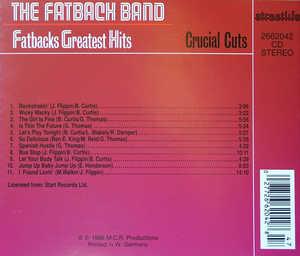 Back Cover Album Fatback - CRUCIAL CUTS / FATBACKS GREATEST HITS Back Cover Album Fatback - CRUCIAL CUTS / FATBACKS GREATEST HITS