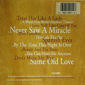 Back Cover Album Peabo Bryson - Through The Fire Back Cover Album Peabo Bryson - Through The Fire