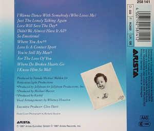 Back Cover Album Whitney Houston - Whitney