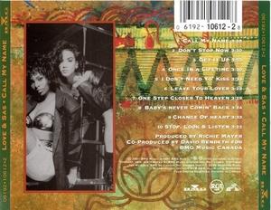 Back Cover Album Love And Sas - Call My Name Back Cover Album Love And Sas - Call My Name
