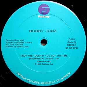Back Cover Single Bobby Jonz - I Got The Touch If You Got The Time