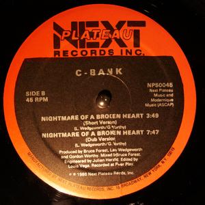 Back Cover Single C-bank - Nightmare Of A Broken Heart