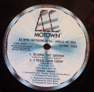 Back Cover Single Teena Marie - I Need Your Loving