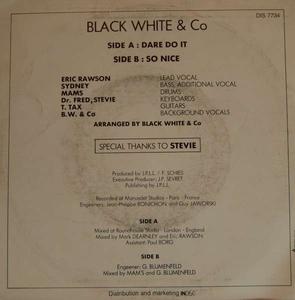 Back Cover Single Black White And Co - Dare Do It