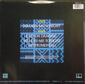 Back Cover Single Aurra - You And Me Tonight