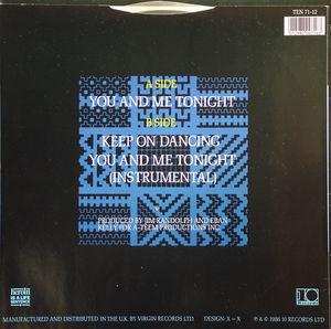 Back Cover Single Aurra - You And Me Tonight