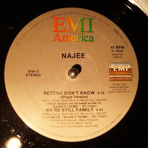 Back Cover Single Najee - Betcha Don't Know