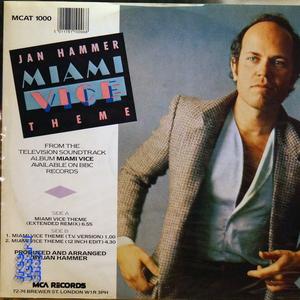 Back Cover Single Jan Hammer - Miami Vice Theme