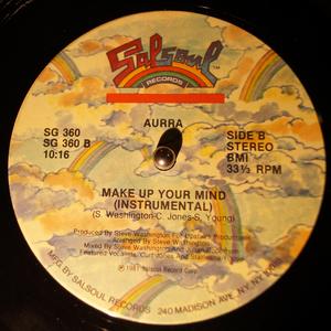 Back Cover Single Aurra - Make Up Your Mind