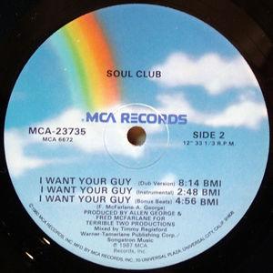 Back Cover Single The Soul Club - I Want Your Guy