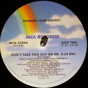 Back Cover Single Howard Huntsberry - Don't Take This Out On Me